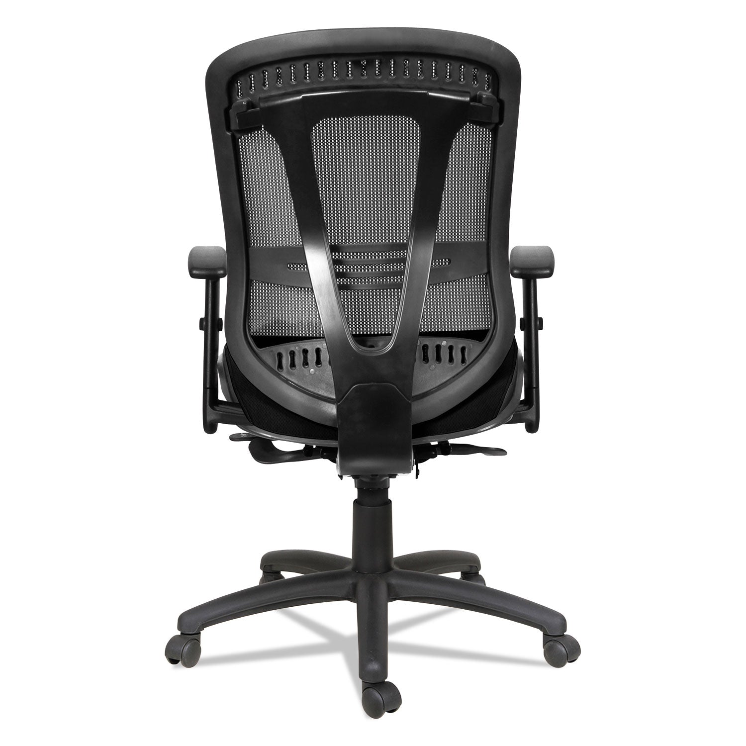 Alera Eon Series Multifunction Mid-Back Cushioned Mesh Chair, Supports Up to 275 lb, 18.11" to 21.37" Seat Height, Black - 