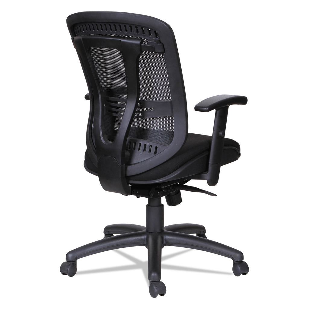 Alera Eon Series Multifunction Mid-Back Cushioned Mesh Chair, Supports Up to 275 lb, 18.11" to 21.37" Seat Height, Black - 
