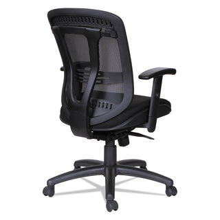 Alera Eon Series Multifunction Mid-Back Cushioned Mesh Chair, Supports Up to 275 lb, 18.11" to 21.37" Seat Height, Black - 