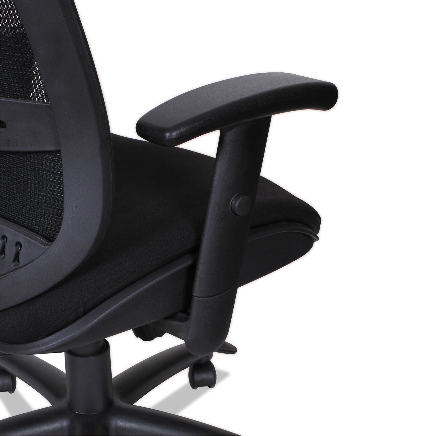 Alera Eon Series Multifunction Mid-Back Cushioned Mesh Chair, Supports Up to 275 lb, 18.11" to 21.37" Seat Height, Black - 