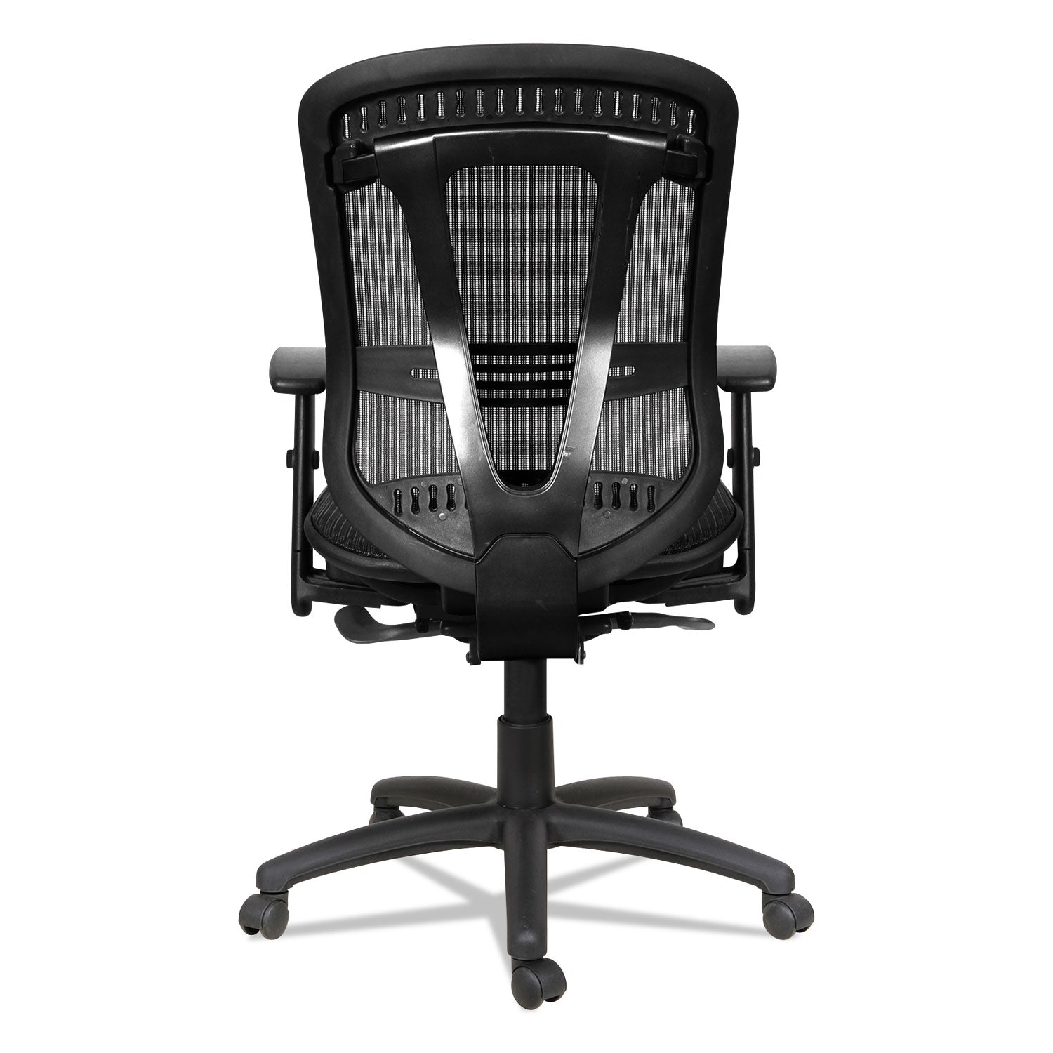 Alera Eon Series Multifunction Mid-Back Suspension Mesh Chair, Supports Up to 275 lb, 17.51" to 21.25" Seat Height, Black - 