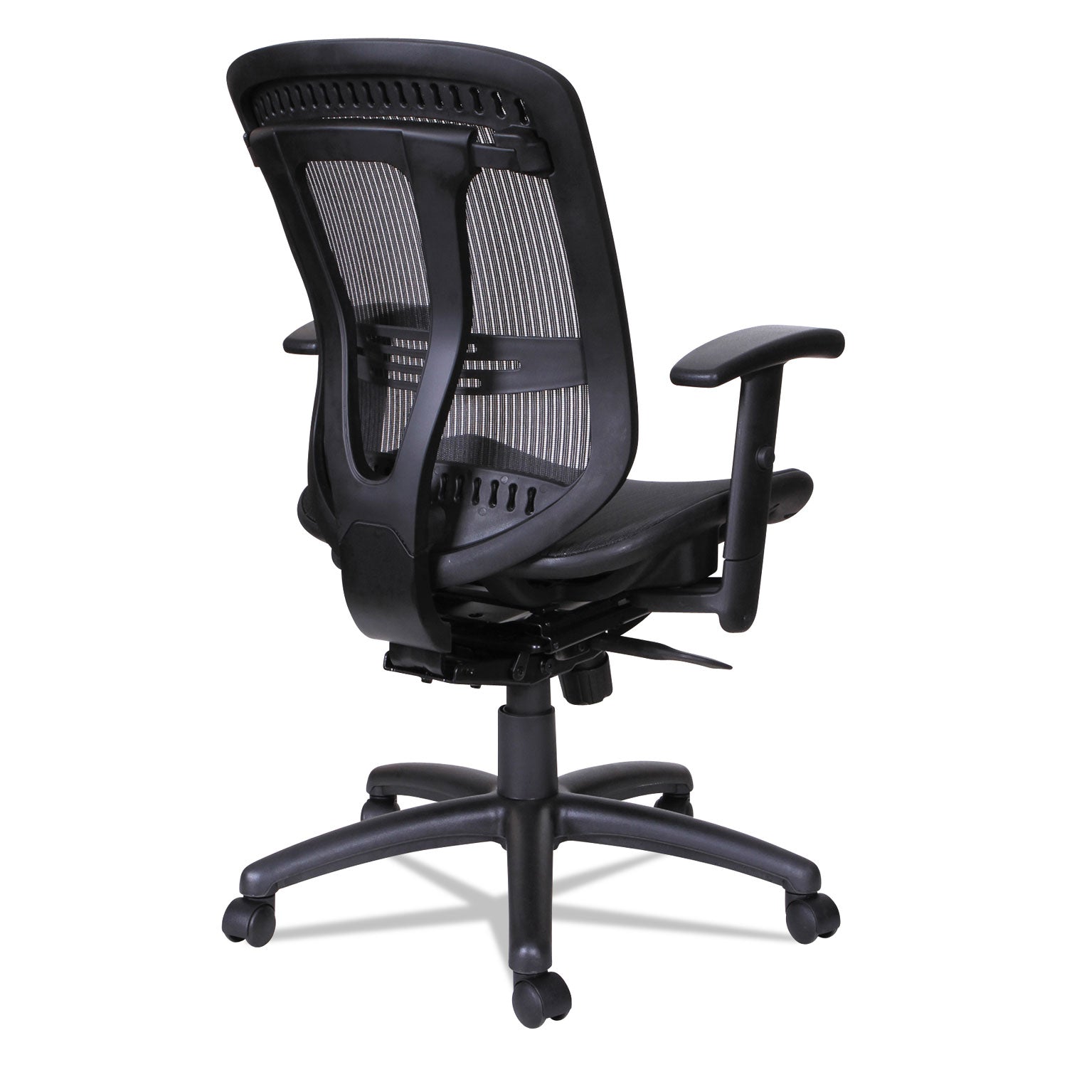 Alera Eon Series Multifunction Mid-Back Suspension Mesh Chair, Supports Up to 275 lb, 17.51" to 21.25" Seat Height, Black - 