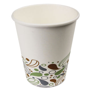 Deerfield Printed Paper Hot Cups, 8 oz, 50 Cups/Sleeve, 20 Sleeves/Carton