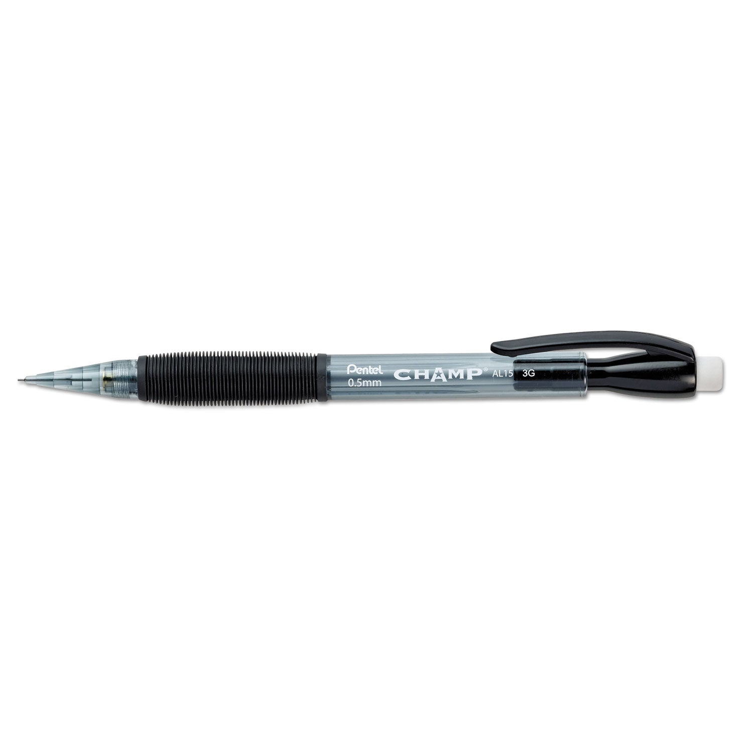 champ-mechanical-pencil-value-pack-05-mm-hb-#2-black-lead-clear-black-barrel-24-pack_penal15asw2 - 2