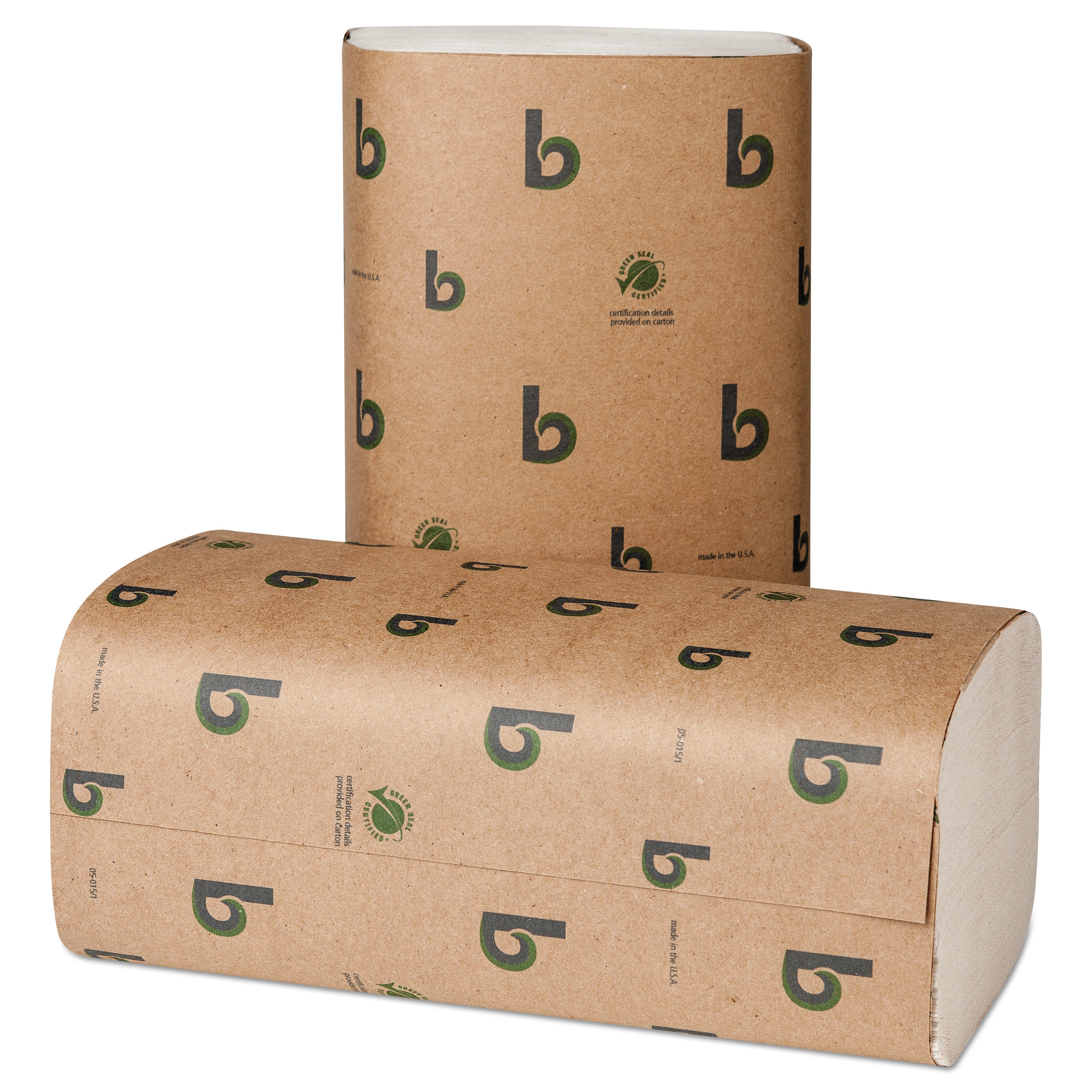boardwalk-green-single-fold-towels-1-ply-913-x-1025-natural-white-250-pack-16-packs-carton_bwk52green - 1