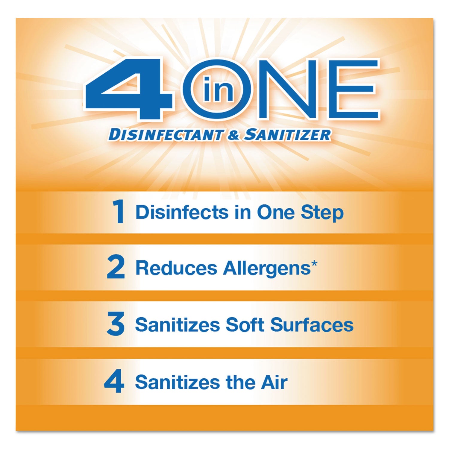 4-in-One Disinfectant and Sanitizer, Citrus, 14 oz Aerosol Spray - 