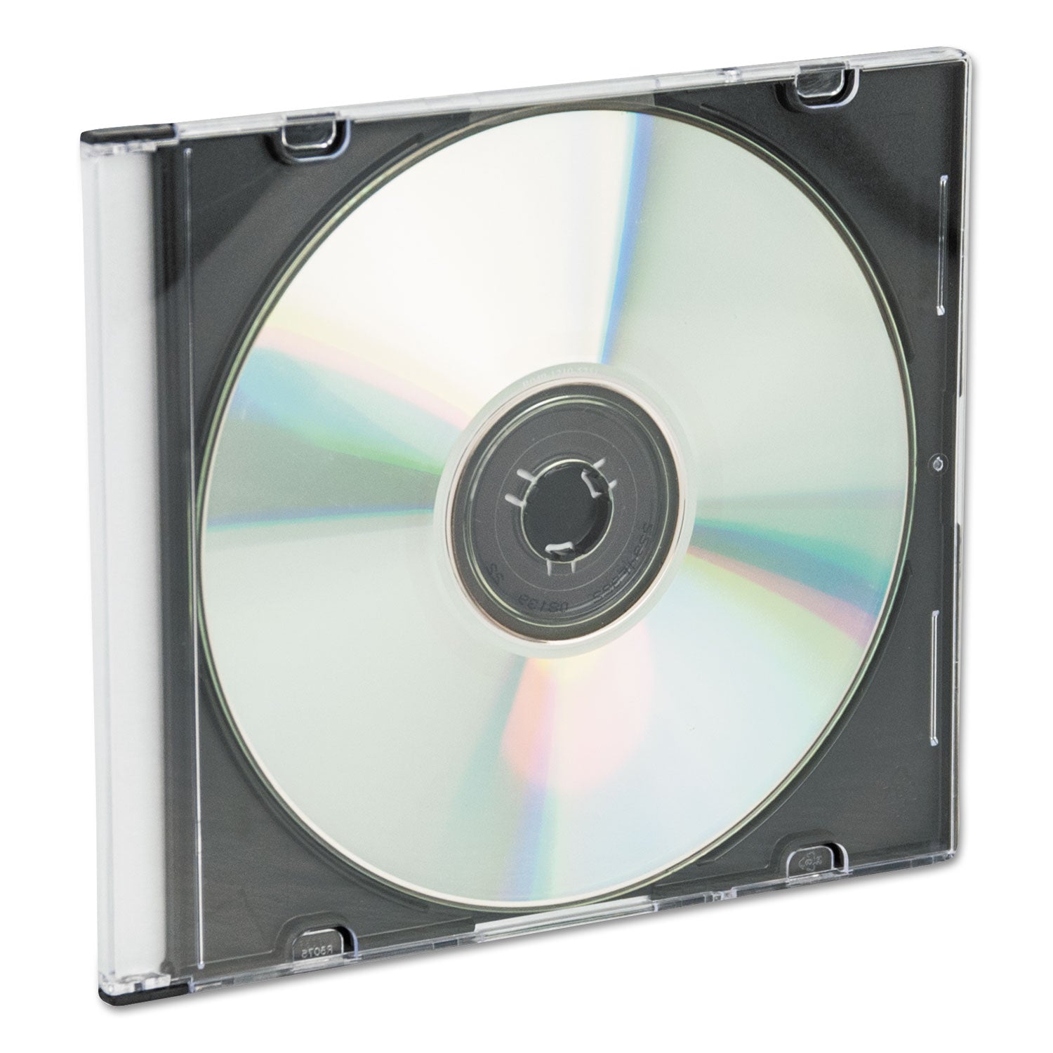 CD/DVD Slim Jewel Cases, Clear/Black, 25/Pack - 