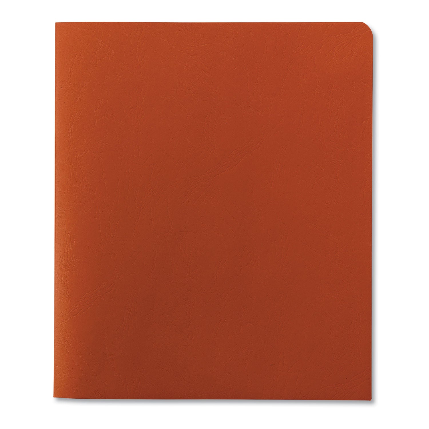 Two-Pocket Folder, Textured Paper, 100-Sheet Capacity, 11 x 8.5, Orange, 25/Box - 