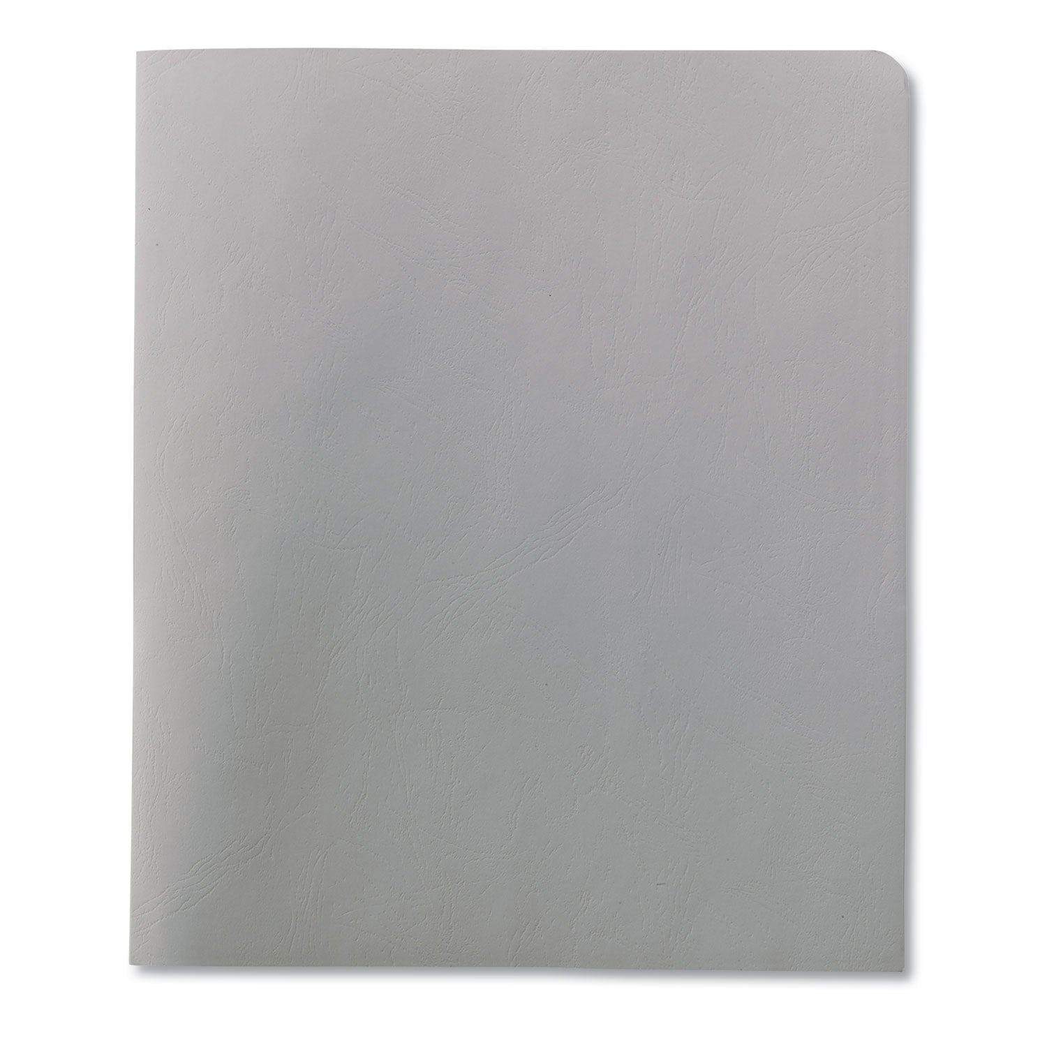 Two-Pocket Folder, Textured Paper, 100-Sheet Capacity, 11 x 8.5, White, 25/Box - 