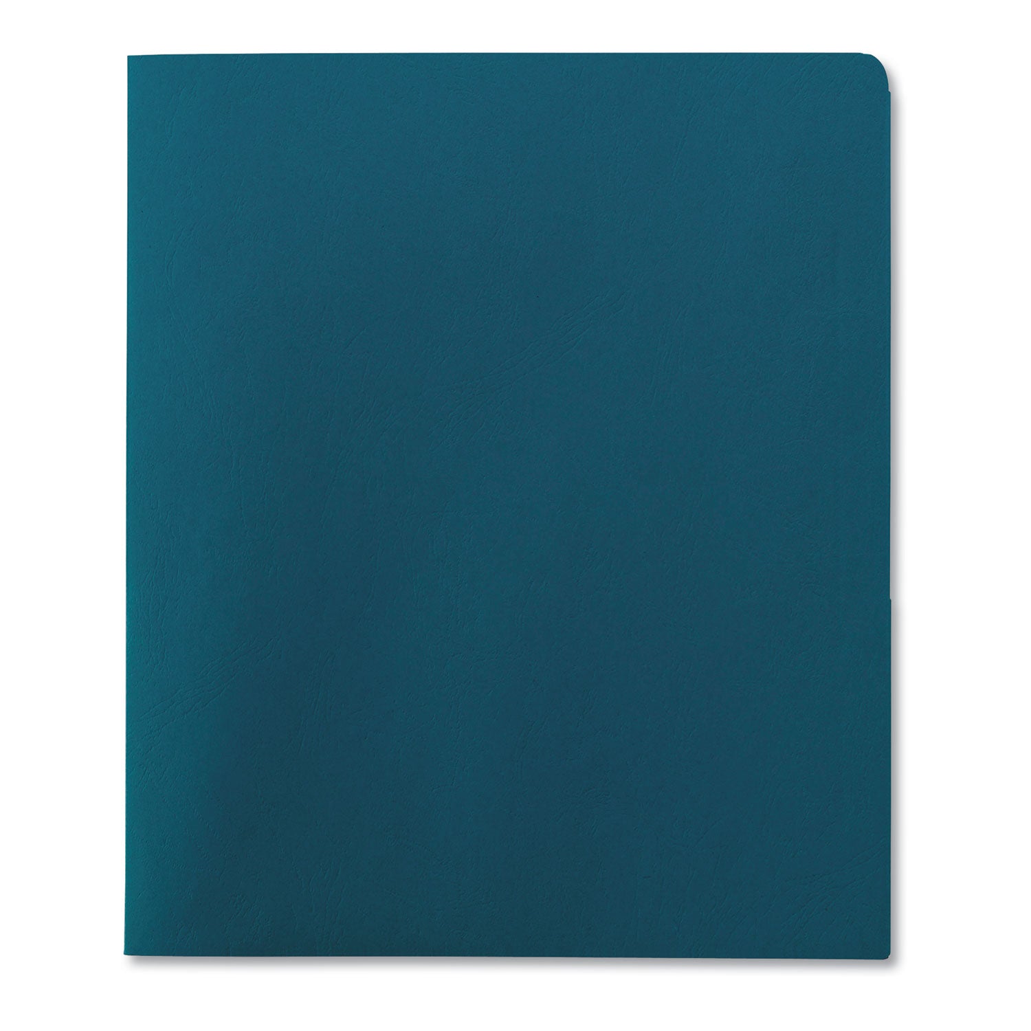 Two-Pocket Folder, Textured Paper, 100-Sheet Capacity, 11 x 8.5, Teal, 25/Box - 