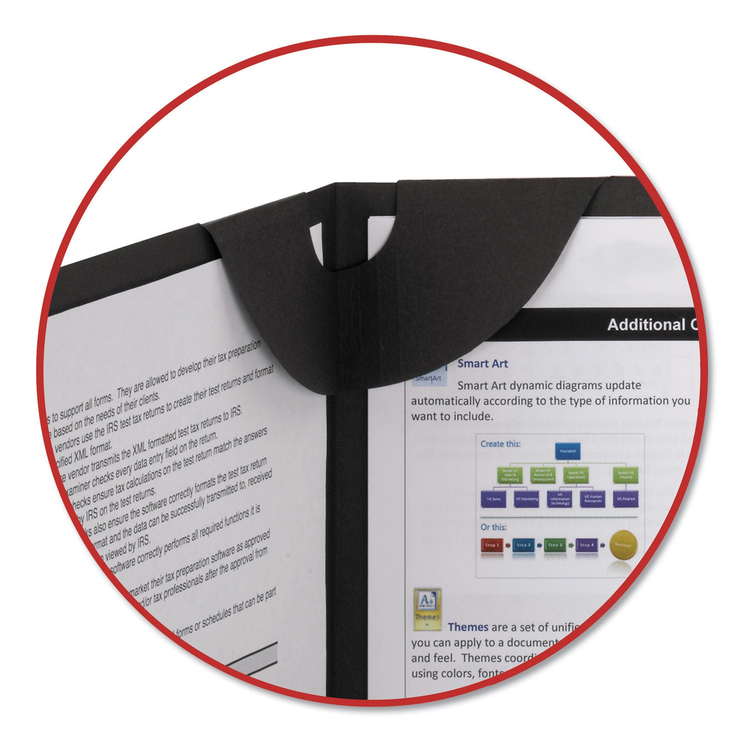 Lockit Two-Pocket Folder, Textured Paper, 100-Sheet Capacity, 11 x 8.5, Black, 25/Box - 