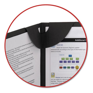 Lockit Two-Pocket Folder, Textured Paper, 100-Sheet Capacity, 11 x 8.5, Black, 25/Box - 