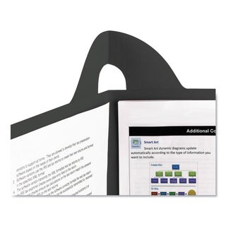 Lockit Two-Pocket Folder, Textured Paper, 100-Sheet Capacity, 11 x 8.5, Black, 25/Box - 