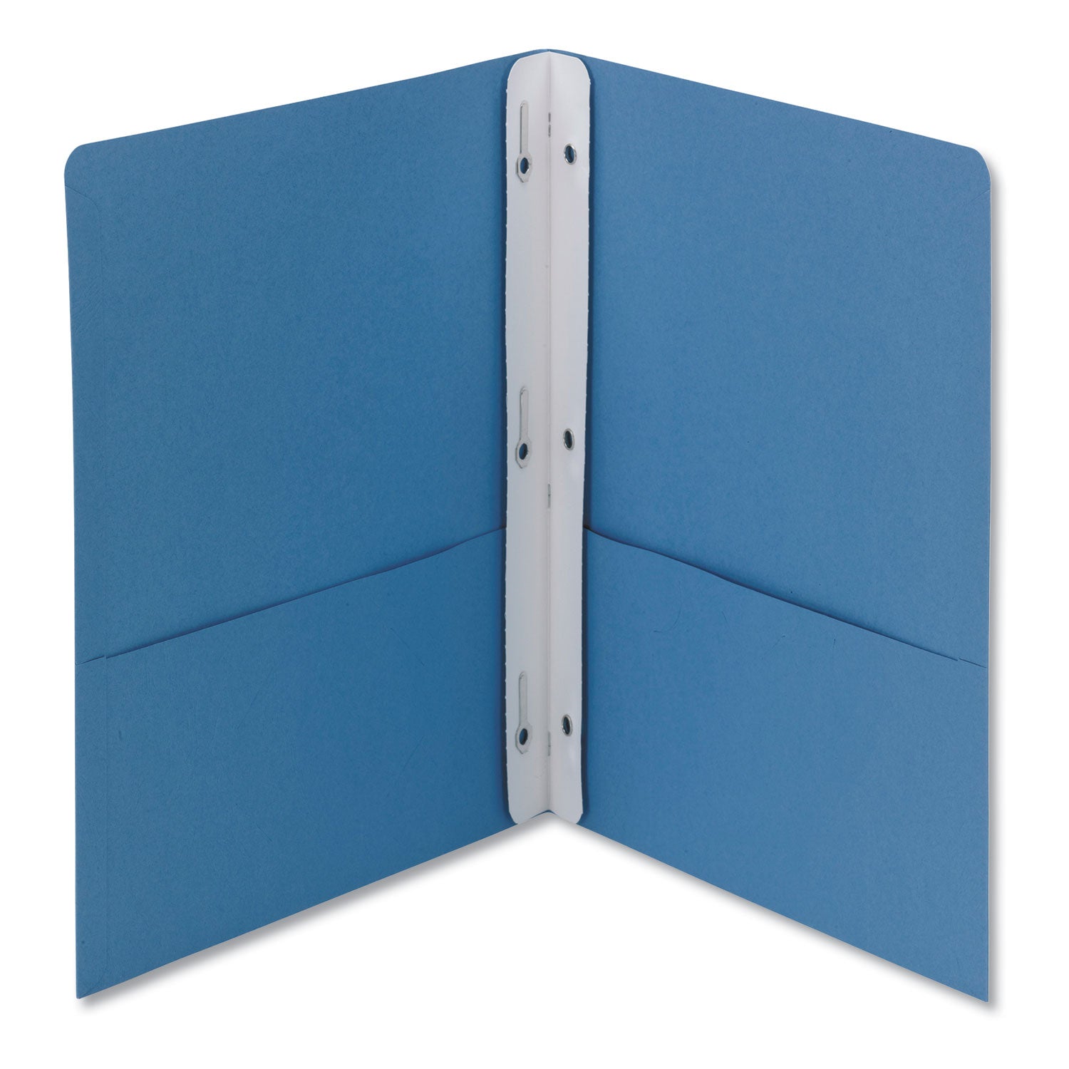 2-Pocket Folder with Tang Fastener, 0.5" Capacity, 11 x 8.5, Blue, 25/Box - 