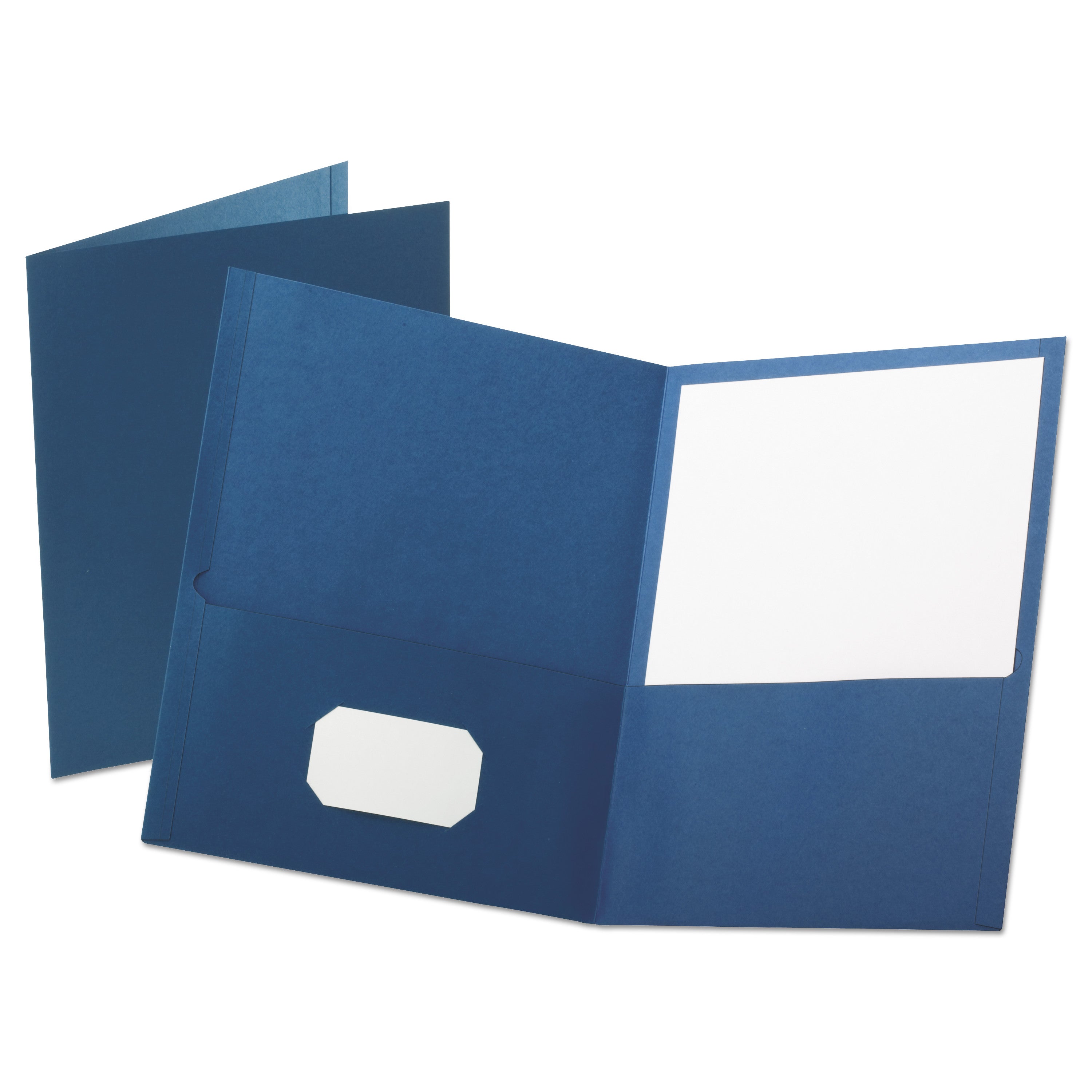 leatherette-two-pocket-portfolio-85-x-11-blue-blue-10-pack_oxf57572 - 1