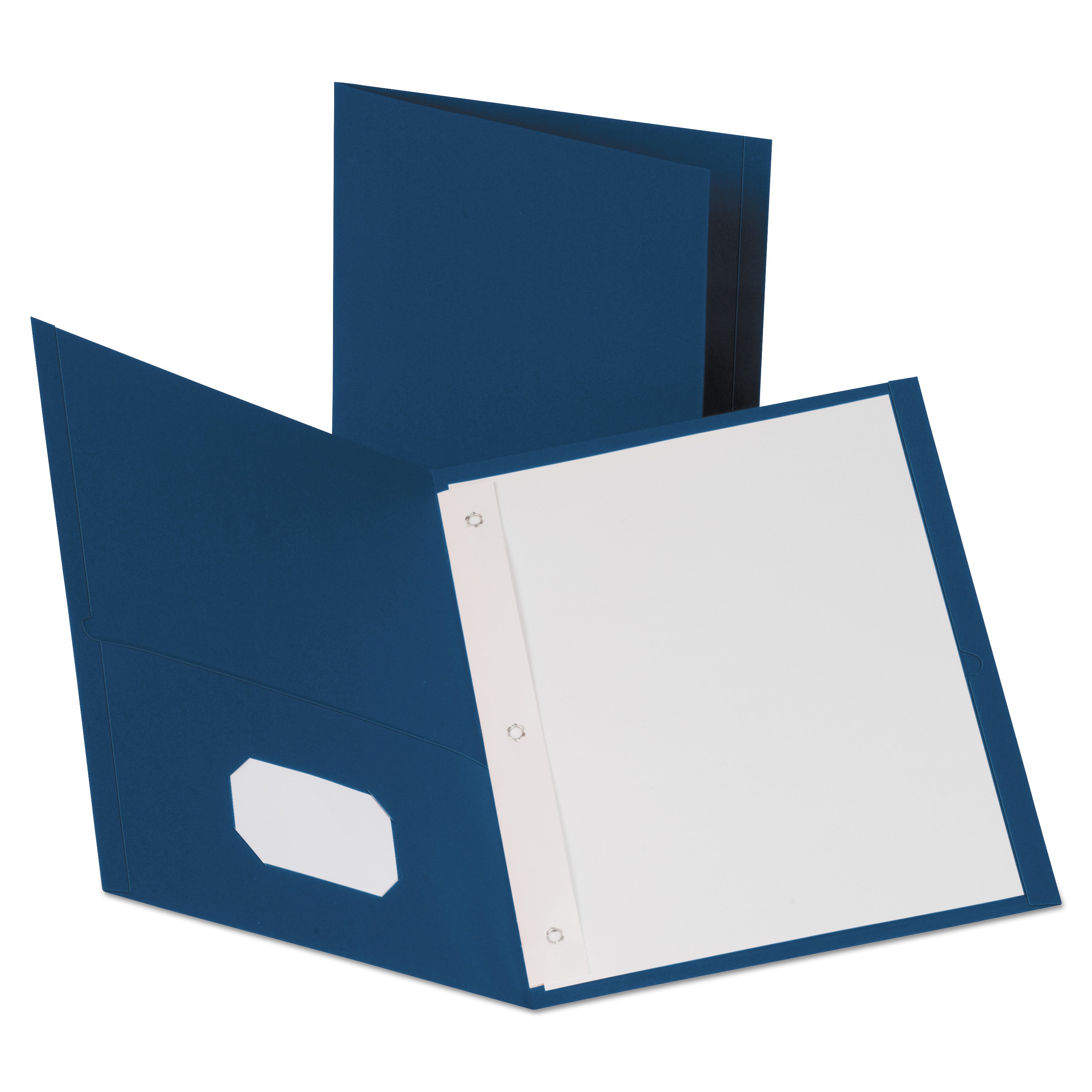 leatherette-two-pocket-portfolio-with-fasteners-85-x-11-blue-blue-10-pack_oxf57772 - 1
