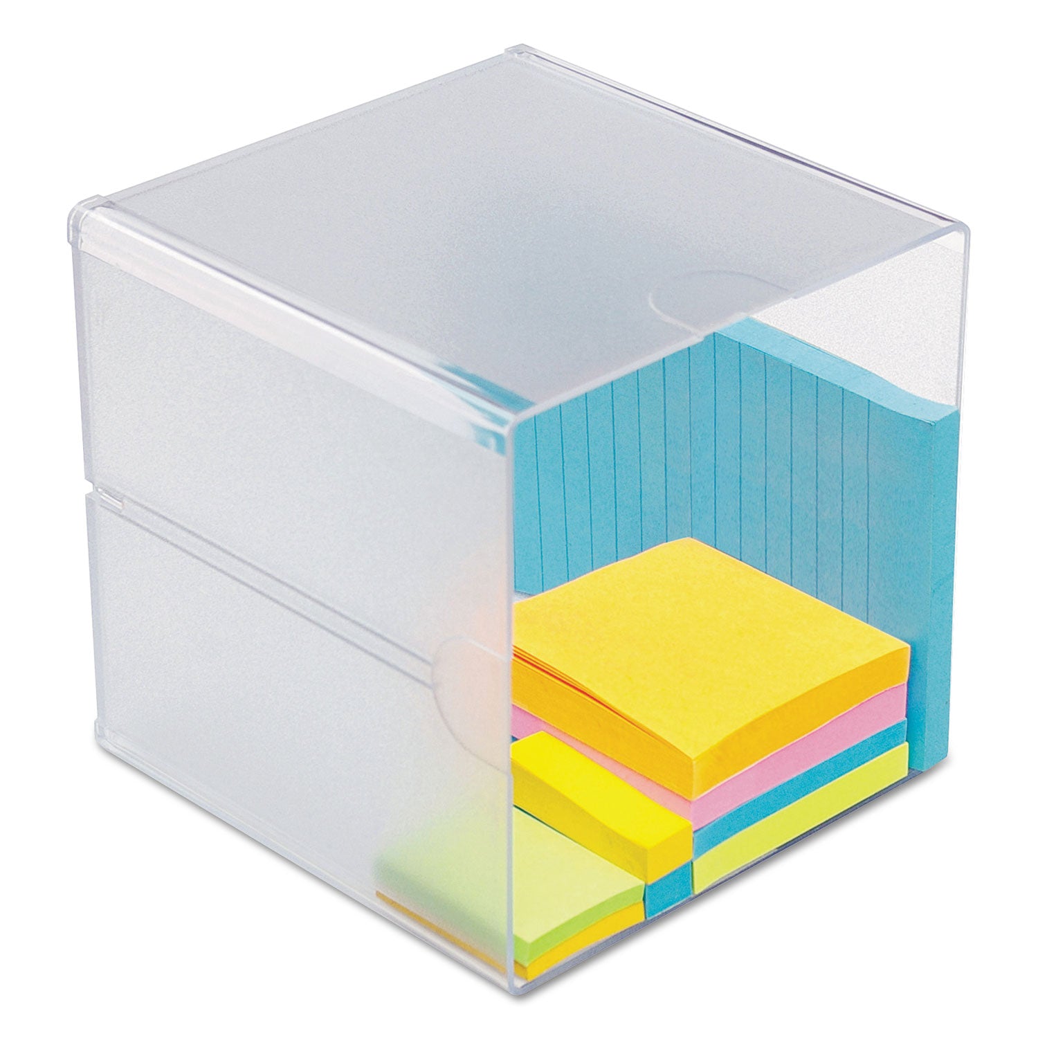 Stackable Cube Organizer, 1 Compartment, 6 x 6 x 6, Plastic, Clear - 