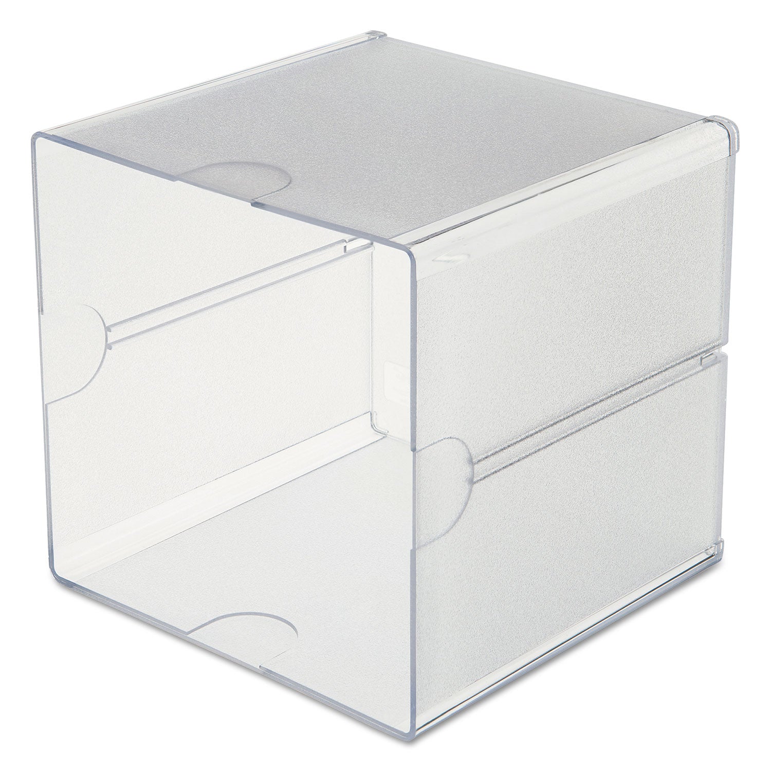 Stackable Cube Organizer, 1 Compartment, 6 x 6 x 6, Plastic, Clear - 