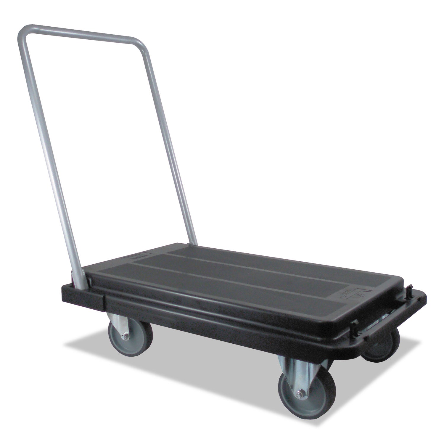 Heavy-Duty Platform Cart, 300 lb Capacity, 21 x 32.5 x 37.5, Black - 