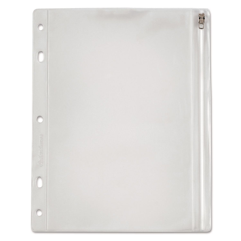 Zippered Ring Binder Pocket, 10.5 x 8, Clear
