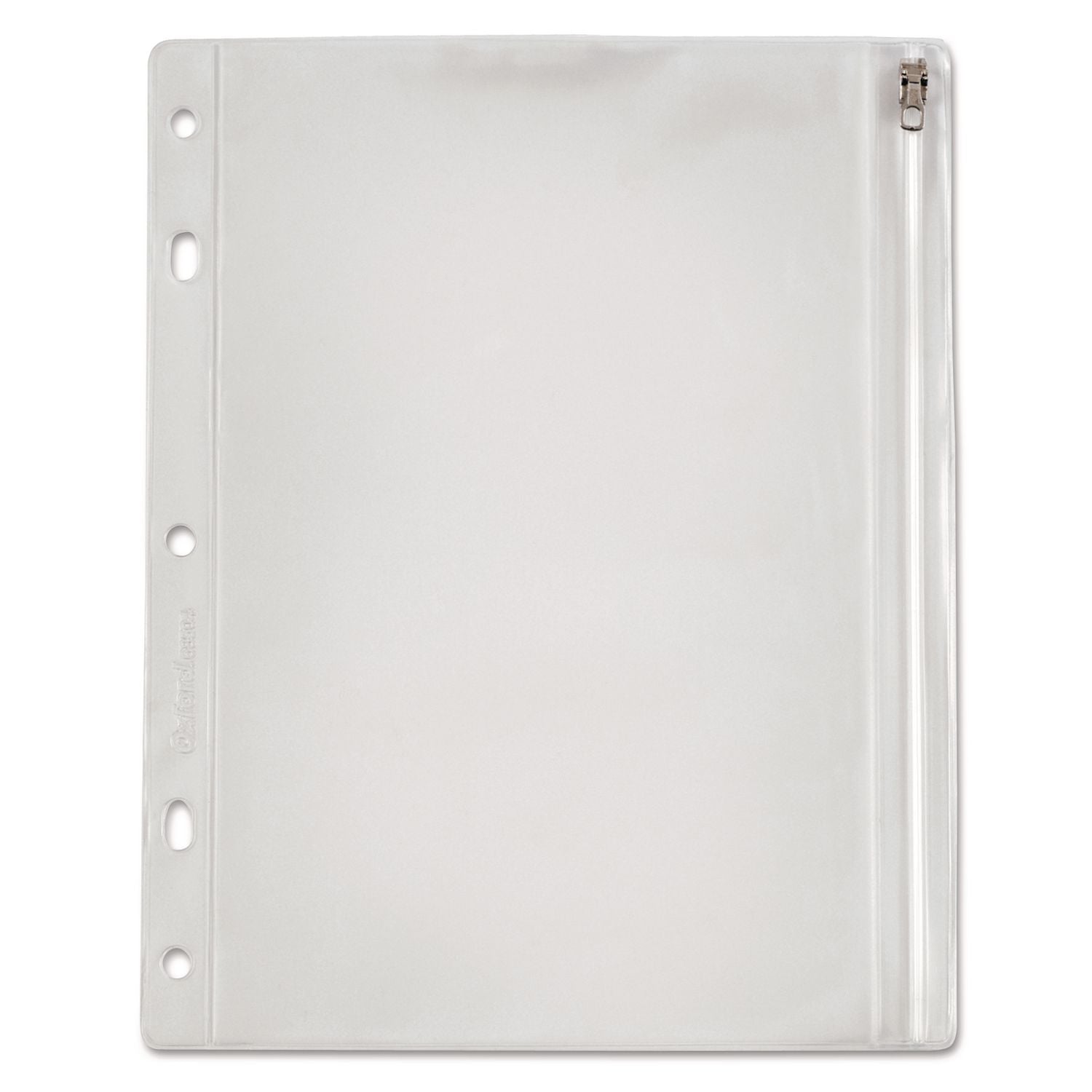 Zippered Ring Binder Pocket, 10.5 x 8, Clear