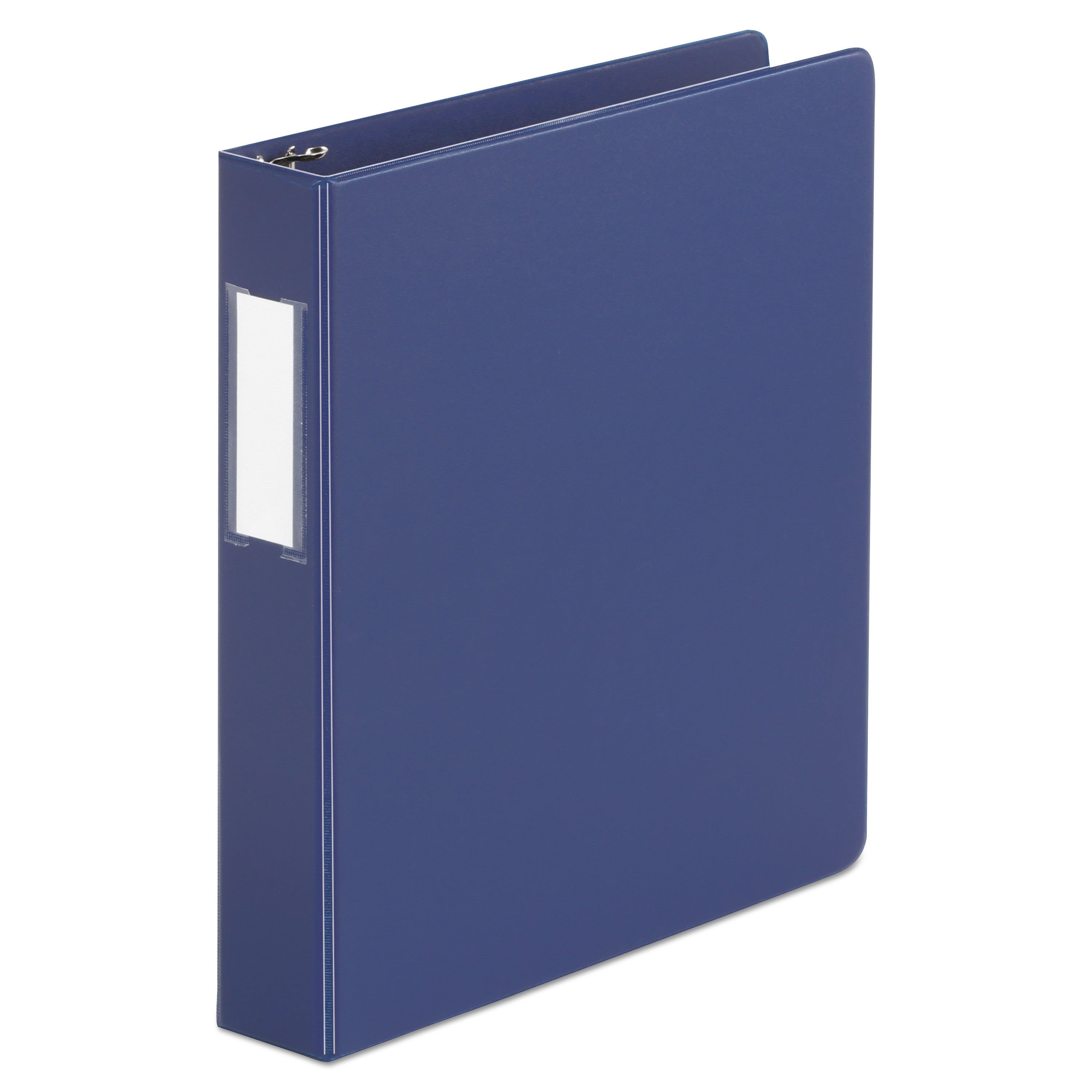 Deluxe Non-View D-Ring Binder with Label Holder, 3 Rings, 1.5" Capacity, 11 x 8.5, Royal Blue - 