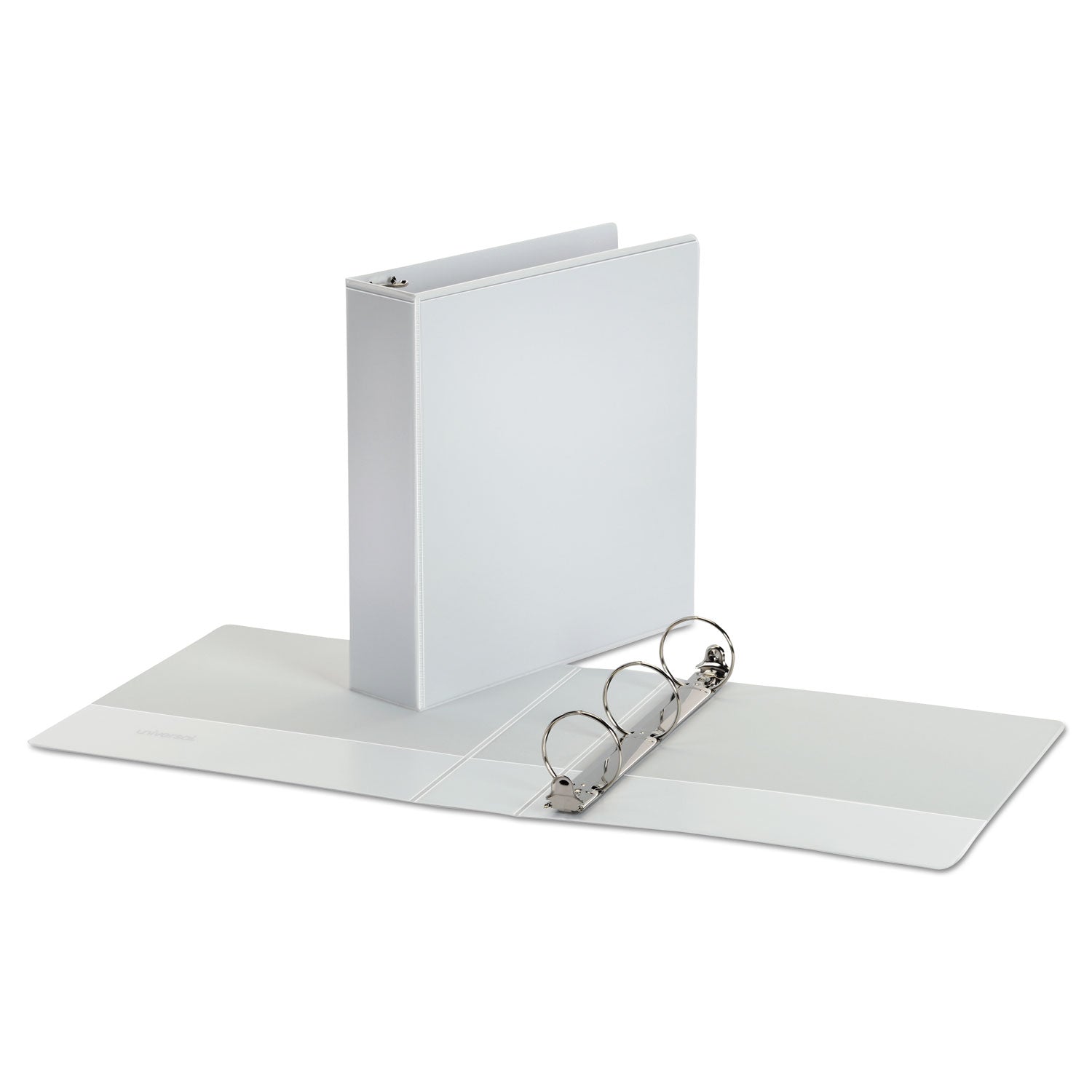 Economy Round Ring View Binder, 3 Rings, 2" Capacity, 11 x 8.5, White - 