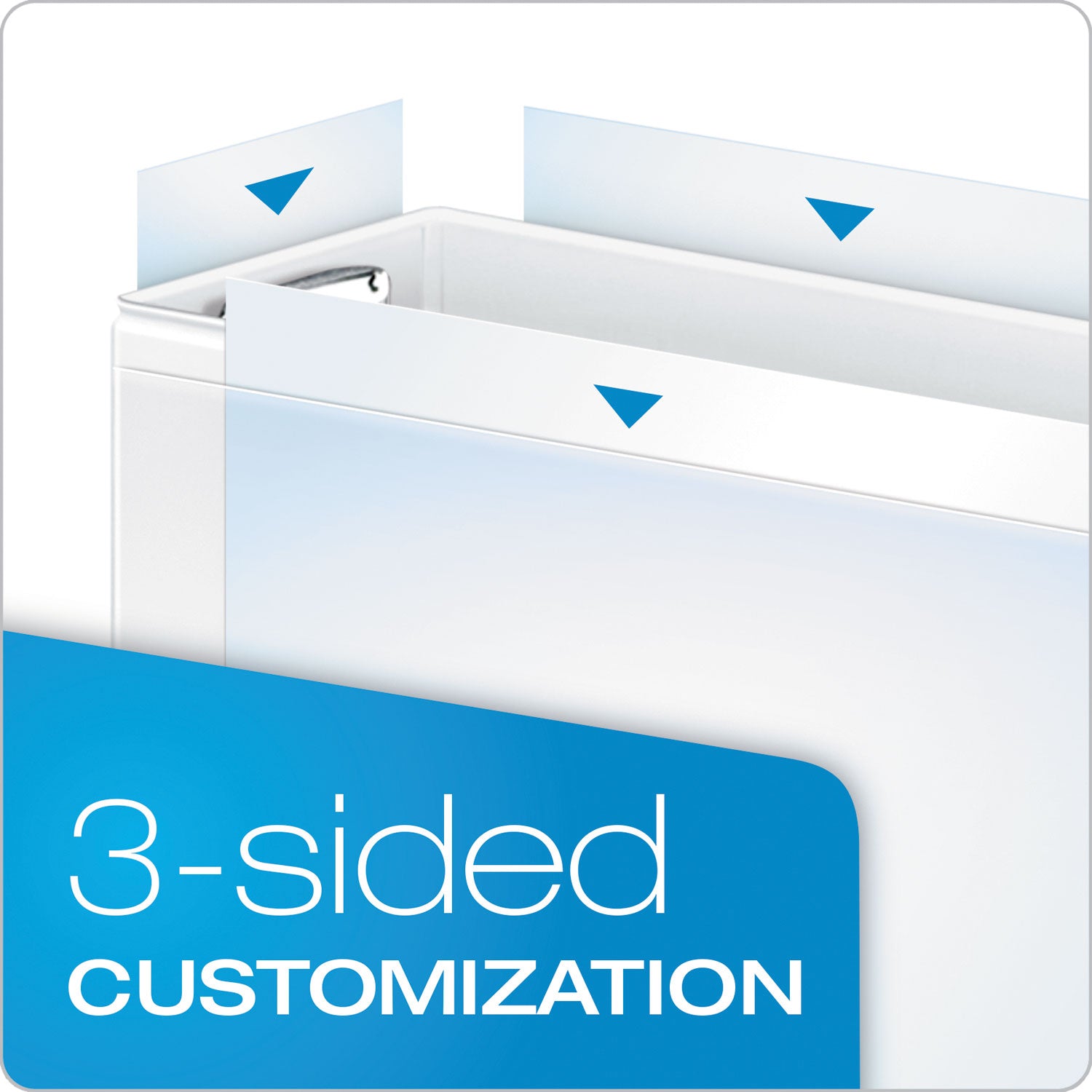 Premier Easy Open ClearVue Locking Slant-D Ring Binder, 3 Rings, 1" Capacity, 11 x 8.5, White - 