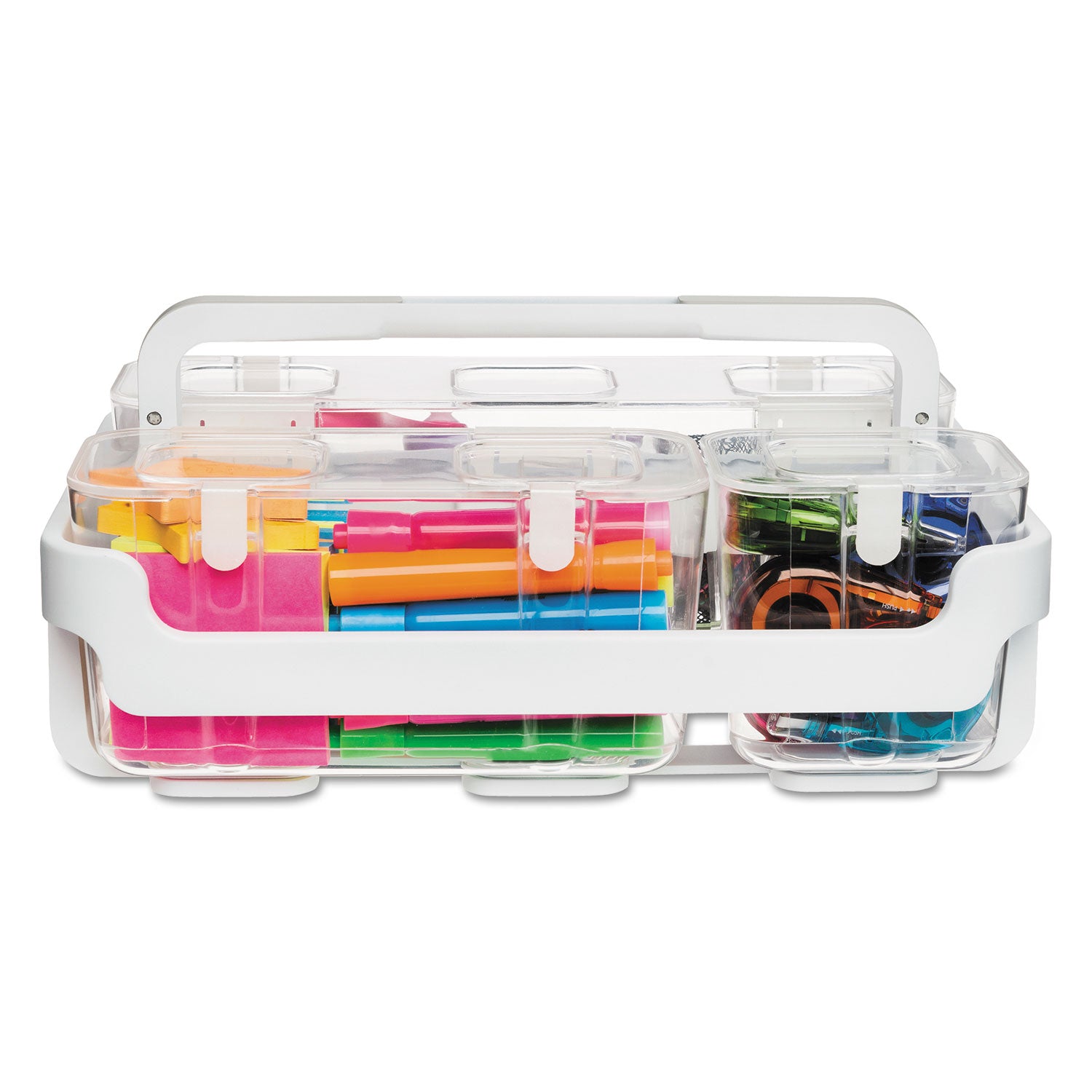 stackable-caddy-organizer-with-s-m-and-l-containers-plastic-105-x-14-x-65-white-caddy-clear-containers_def29003 - 5