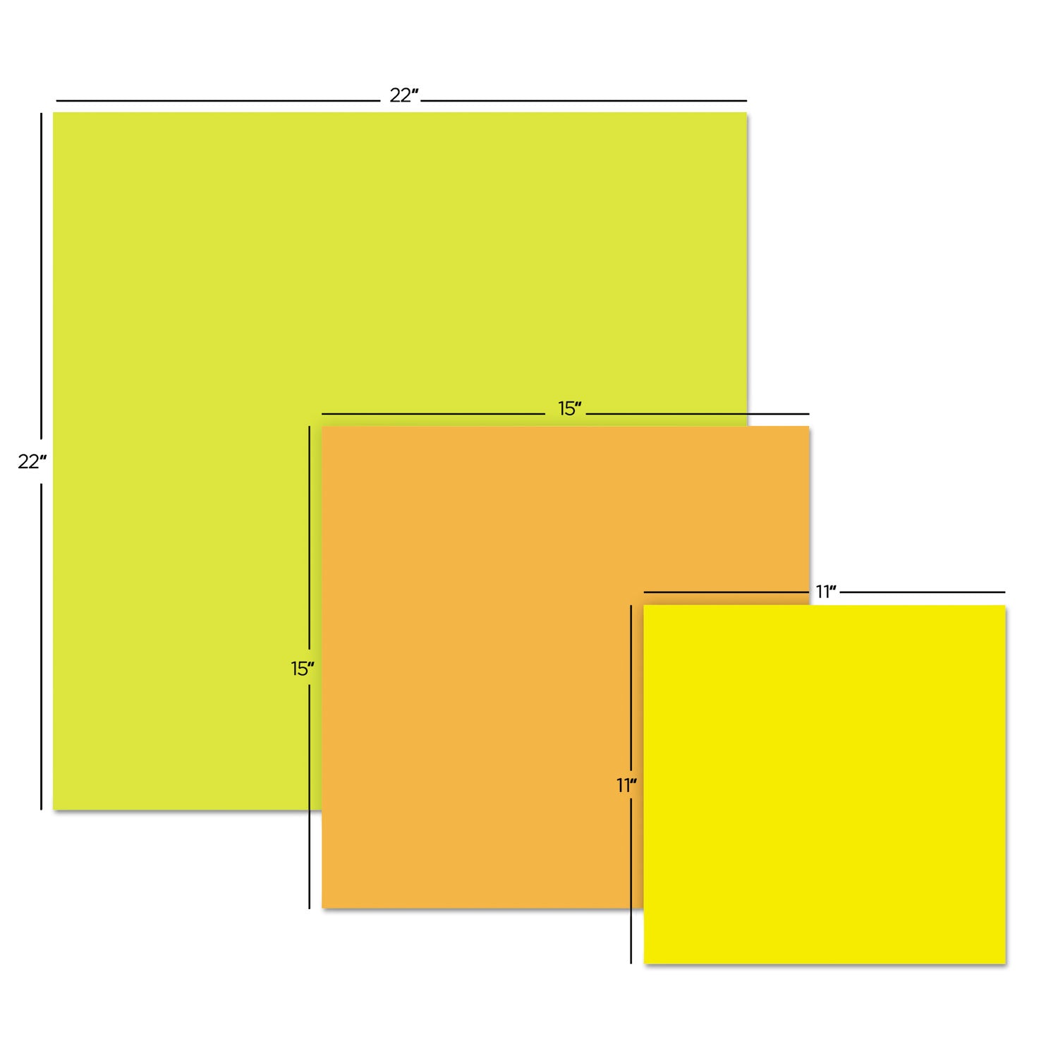 Big Notes, Unruled, 11 x 11, Yellow, 30 Sheets