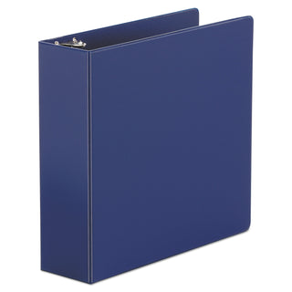Economy Non-View Round Ring Binder, 3 Rings, 3" Capacity, 11 x 8.5, Royal Blue - 
