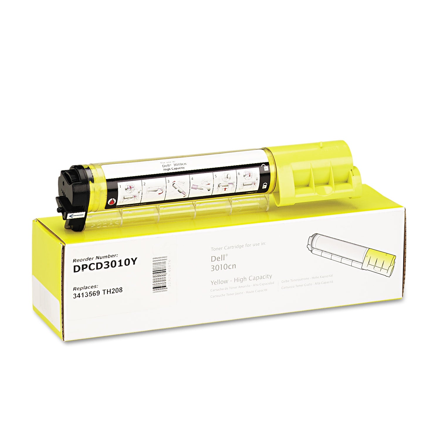 Compatible 341-3569 High-Yield Toner, 4,000 Page-Yield, Yellow - 