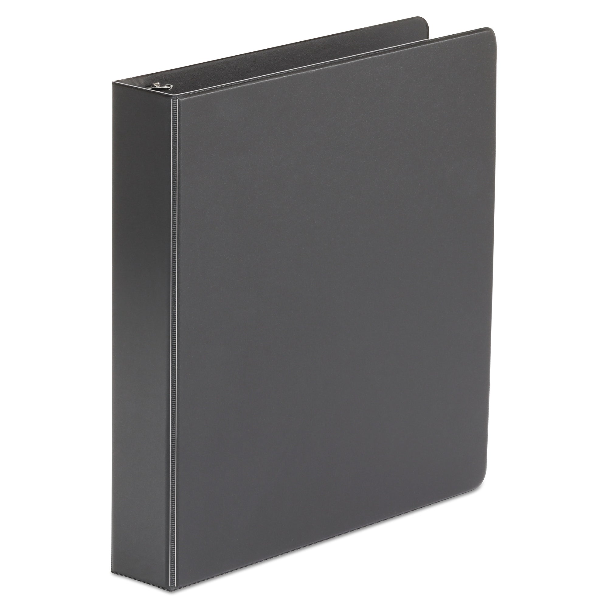 Economy Non-View Round Ring Binder, 3 Rings, 1.5" Capacity, 11 x 8.5, Black - 