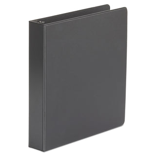 Economy Non-View Round Ring Binder, 3 Rings, 1.5" Capacity, 11 x 8.5, Black - 