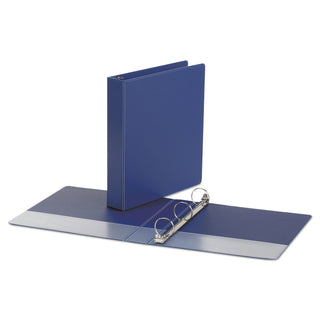Economy Non-View Round Ring Binder, 3 Rings, 1.5" Capacity, 11 x 8.5, Royal Blue - 