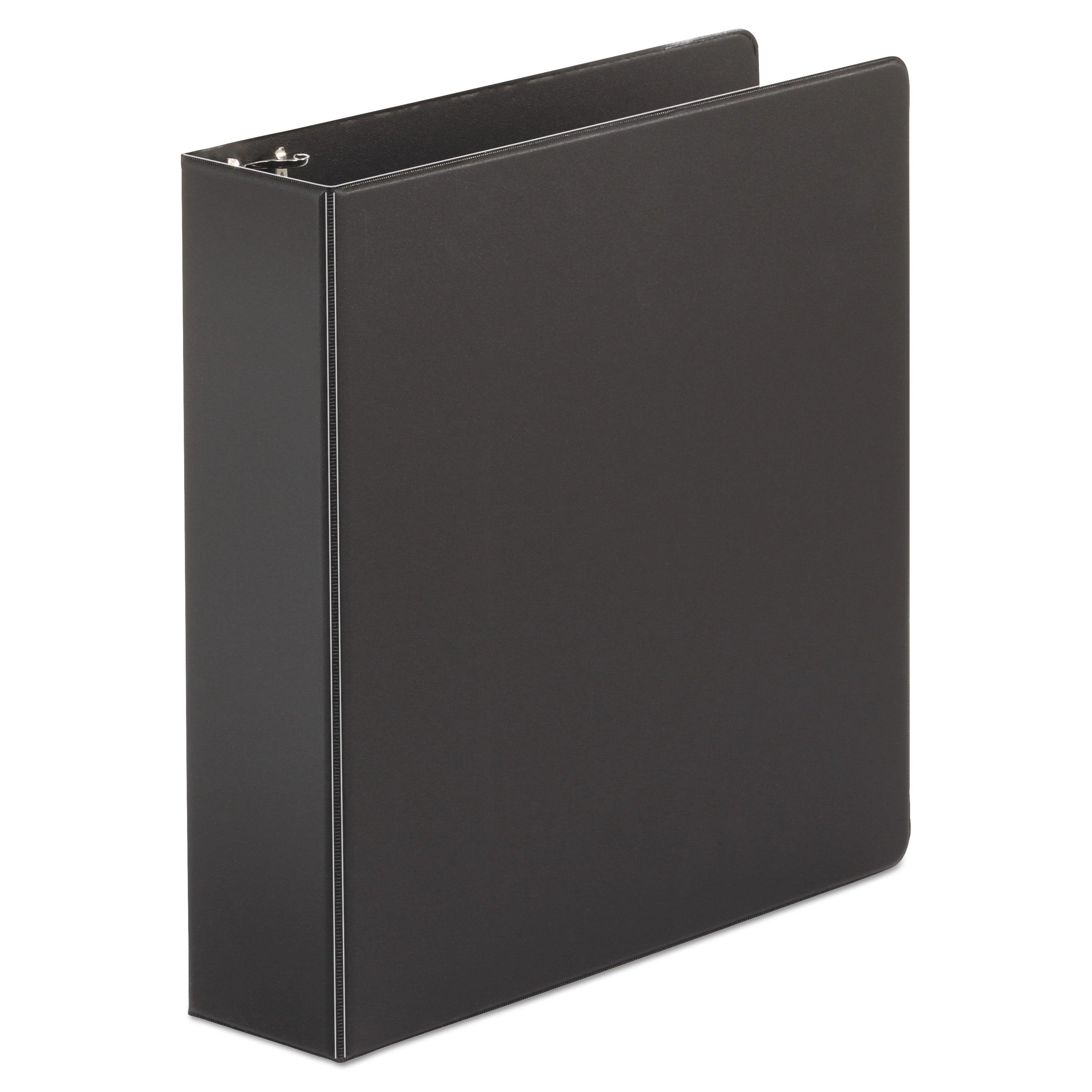 Economy Non-View Round Ring Binder, 3 Rings, 2" Capacity, 11 x 8.5, Black - 