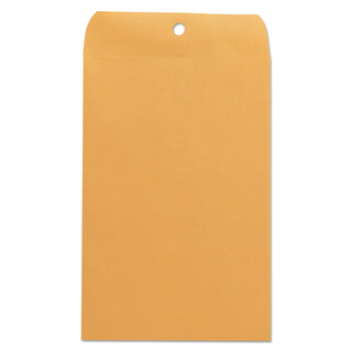 Kraft Clasp Envelope, #55, Square Flap, Clasp/Gummed Closure, 6 x 9, Brown Kraft, 100/Box - 