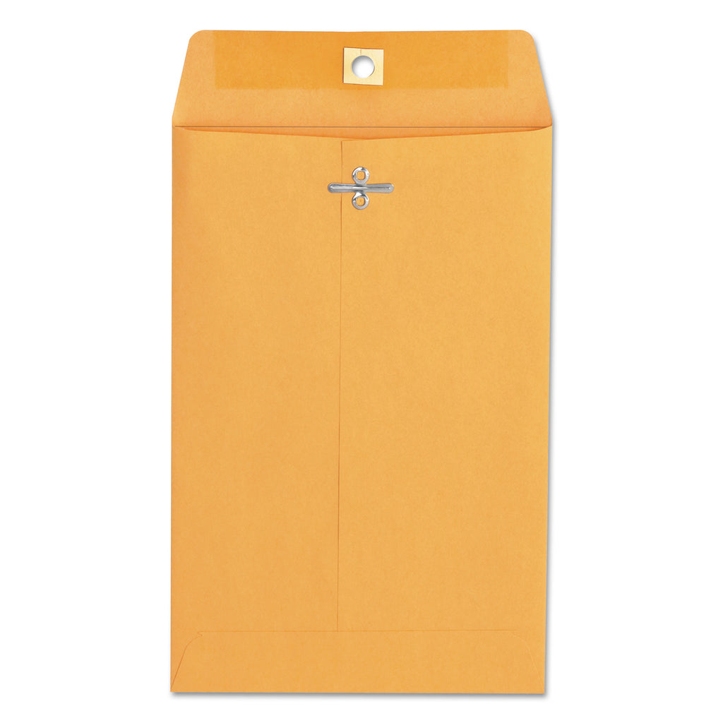 Kraft Clasp Envelope, #55, Square Flap, Clasp/Gummed Closure, 6 x 9, Brown Kraft, 100/Box - 