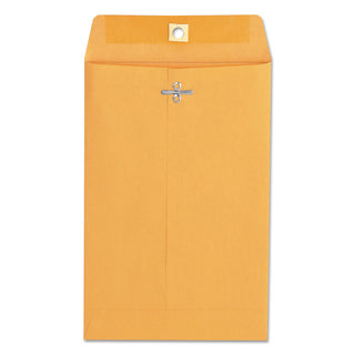 Kraft Clasp Envelope, #55, Square Flap, Clasp/Gummed Closure, 6 x 9, Brown Kraft, 100/Box - 