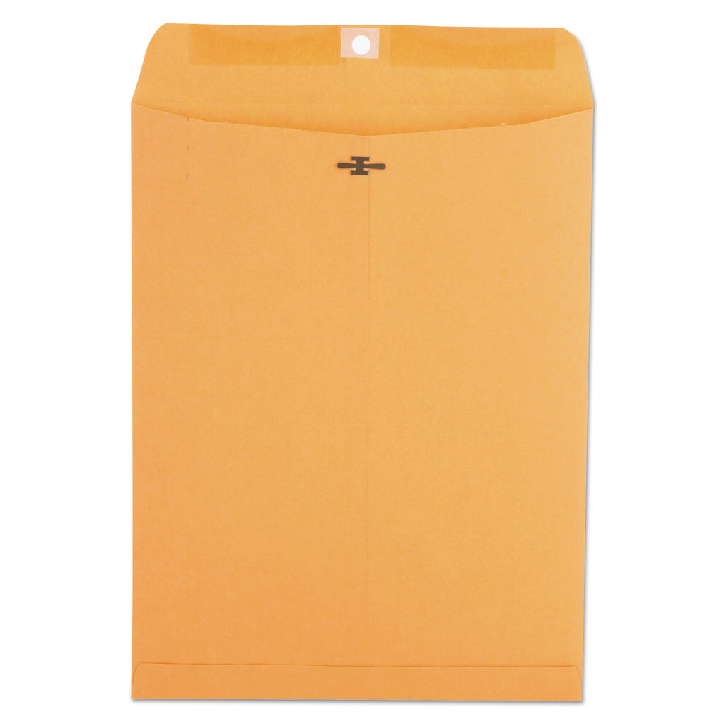 Kraft Clasp Envelope, #93, Square Flap, Clasp/Gummed Closure, 9.5 x 12.5, Brown Kraft, 100/Box - 