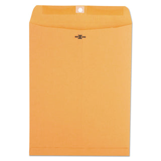 Kraft Clasp Envelope, #93, Square Flap, Clasp/Gummed Closure, 9.5 x 12.5, Brown Kraft, 100/Box - 