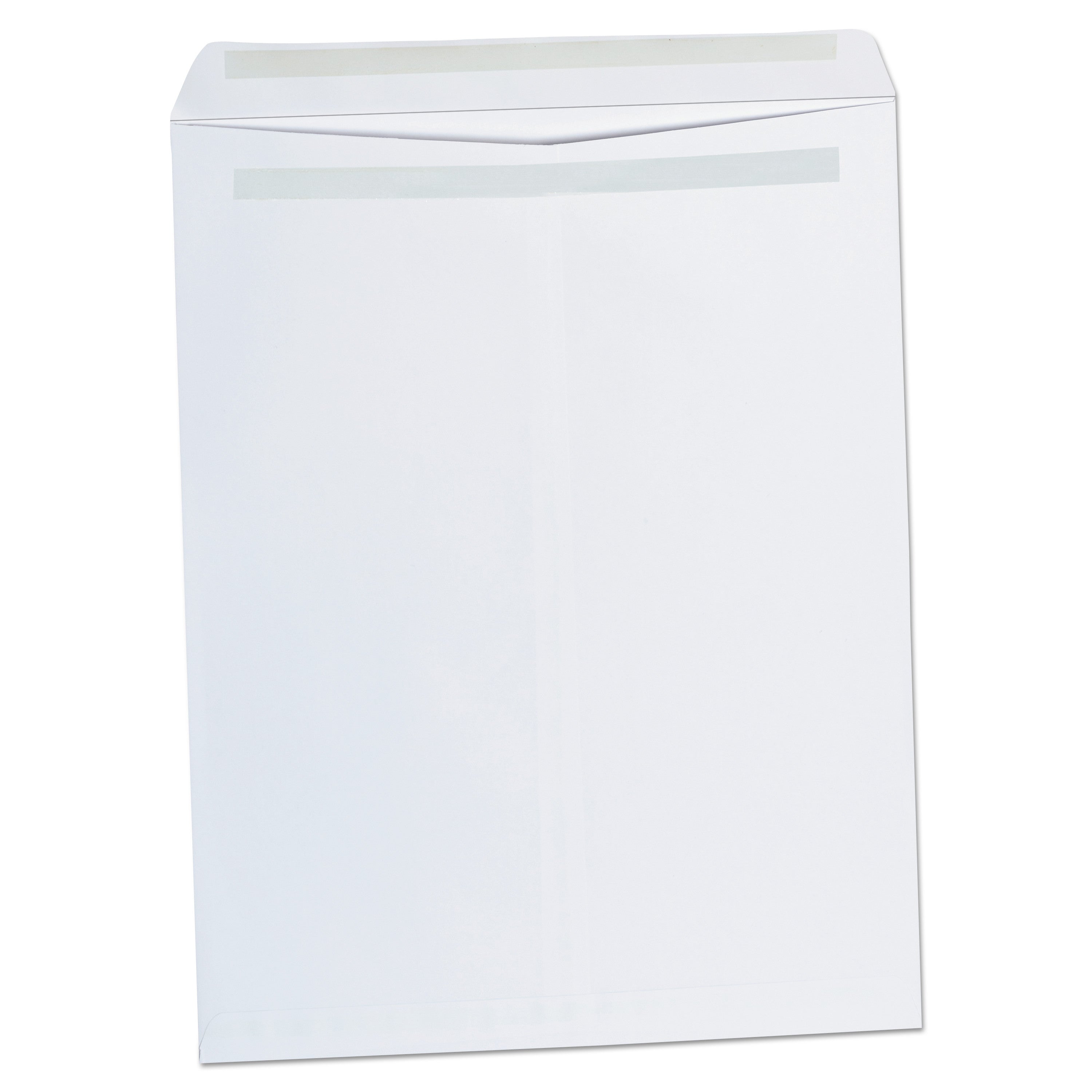 Self-Stick Open End Catalog Envelope, #15 1/2, Square Flap, Self-Adhesive Closure, 12 x 15.5, White, 100/Box - 