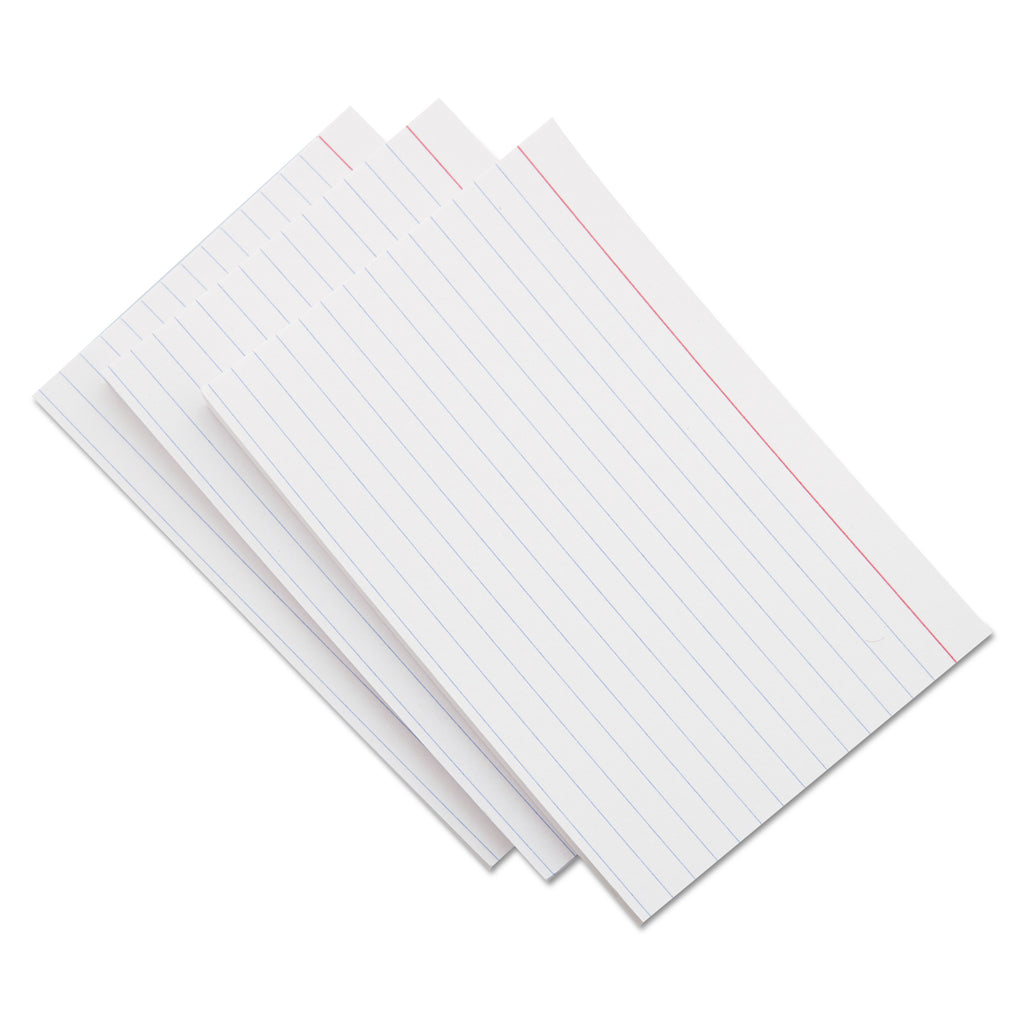 Ruled Index Cards, 3 x 5, White, 500/Pack - 5