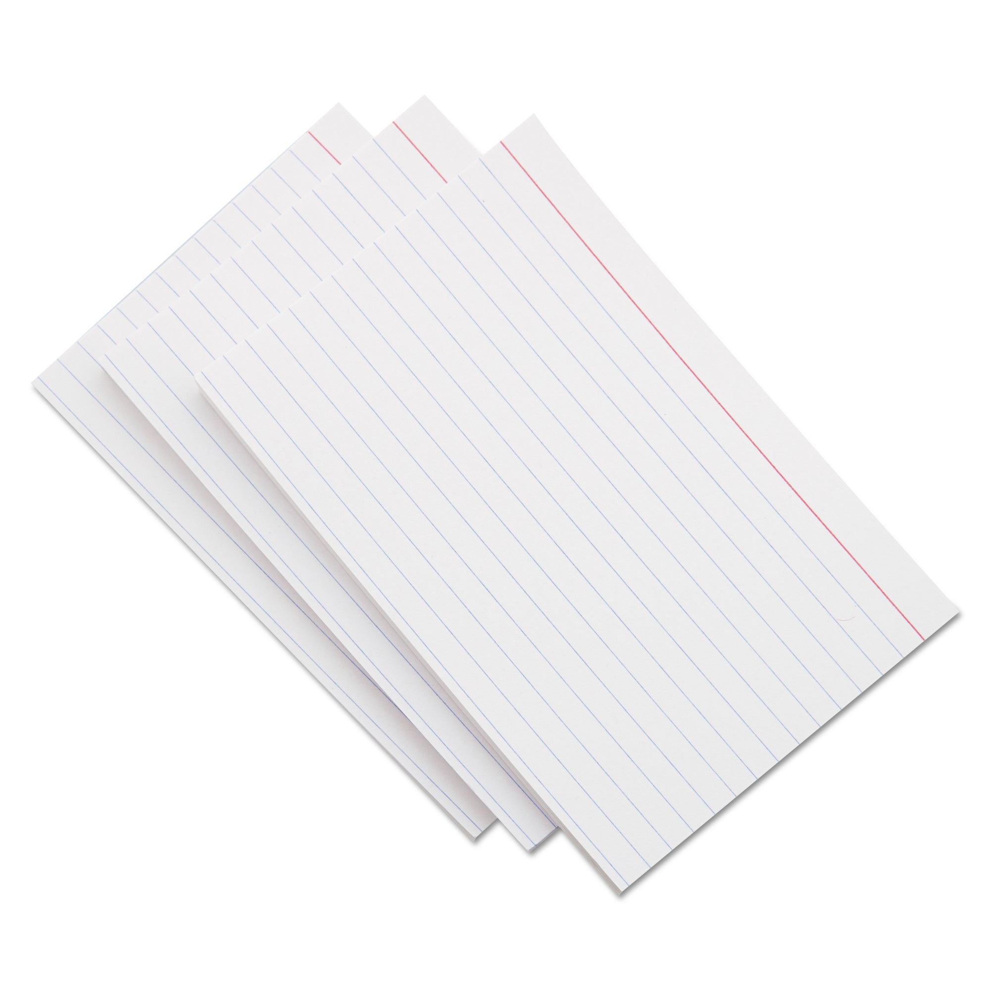 Ruled Index Cards, 4 x 6, White, 500/Pack - 5