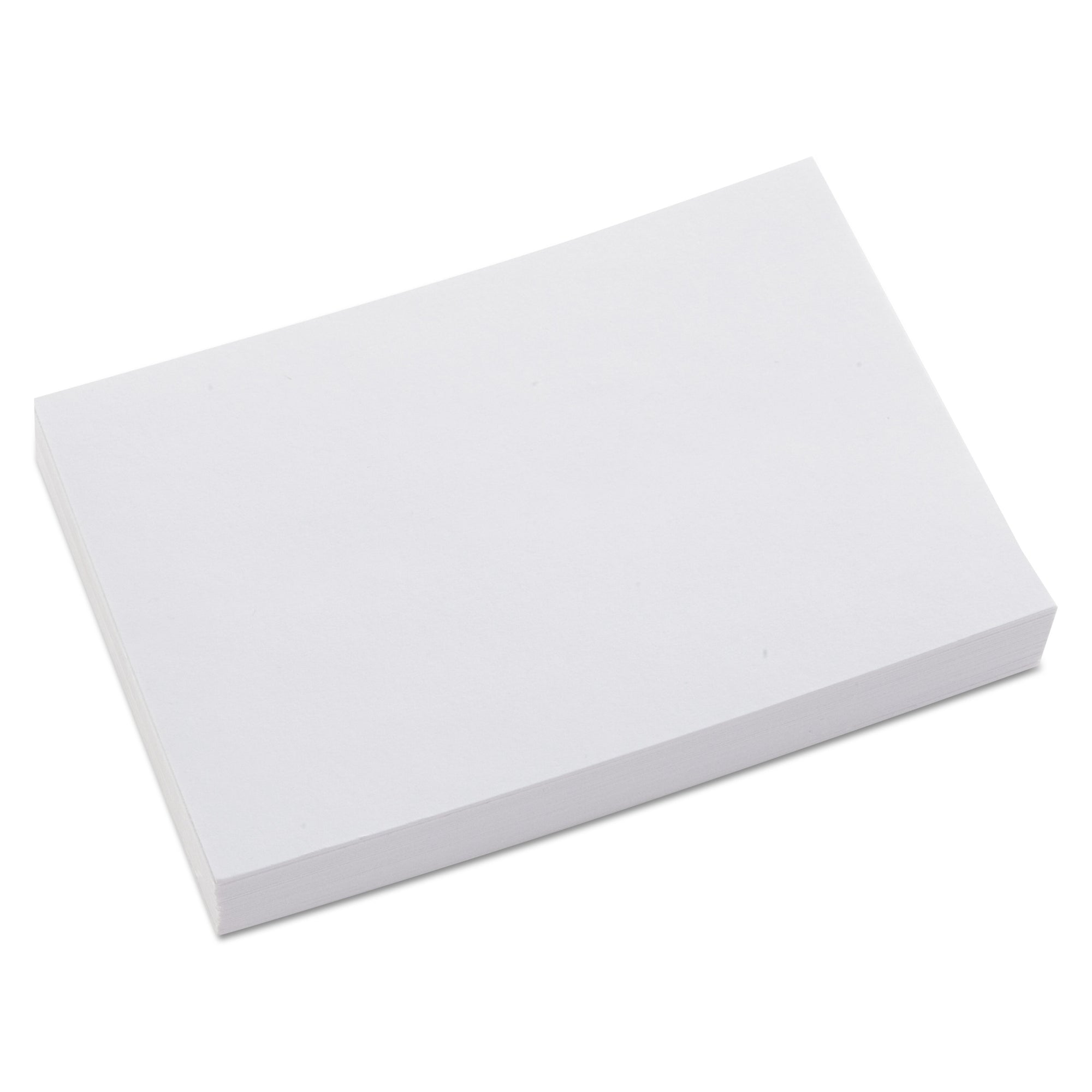 Unruled Index Cards, 4 x 6, White, 100/Pack - 