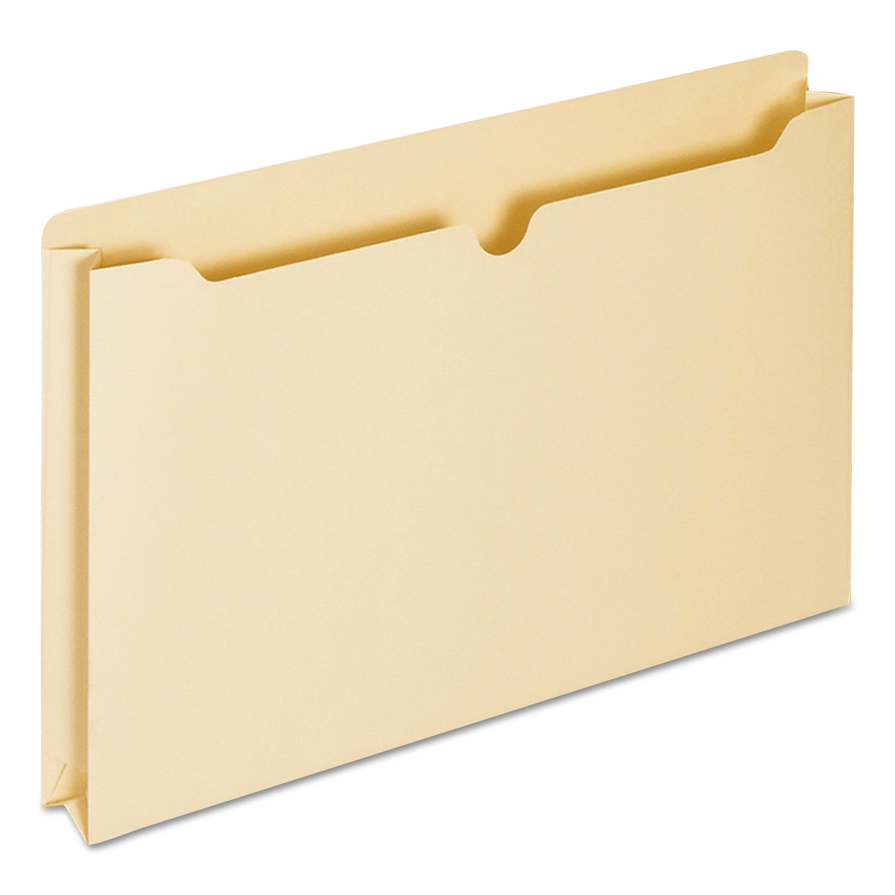 Economical Manila File Jackets, Straight Tab, Legal Size, Manila, 50/Box - 