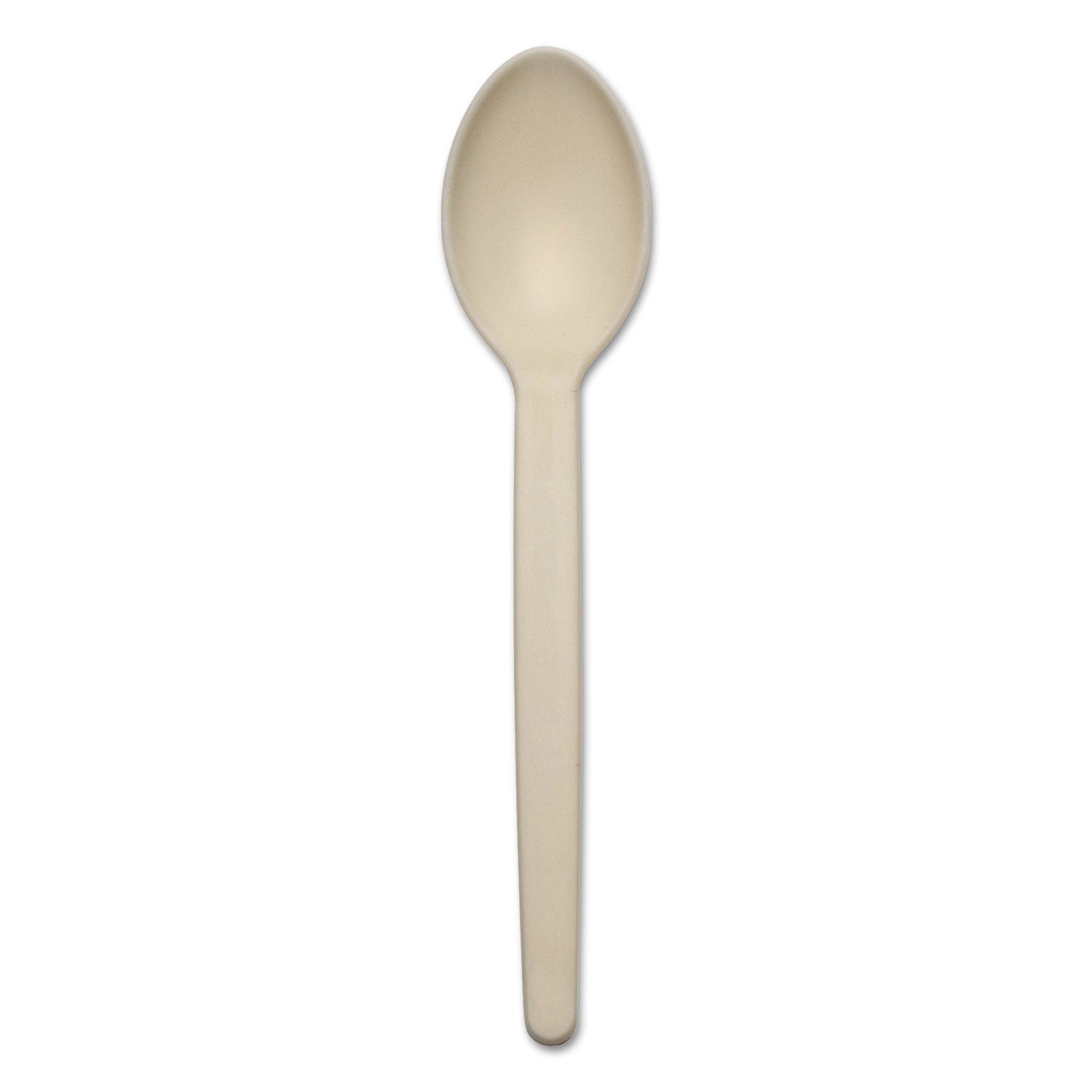 Corn Starch Cutlery, Spoon, White, 100/Pack - 