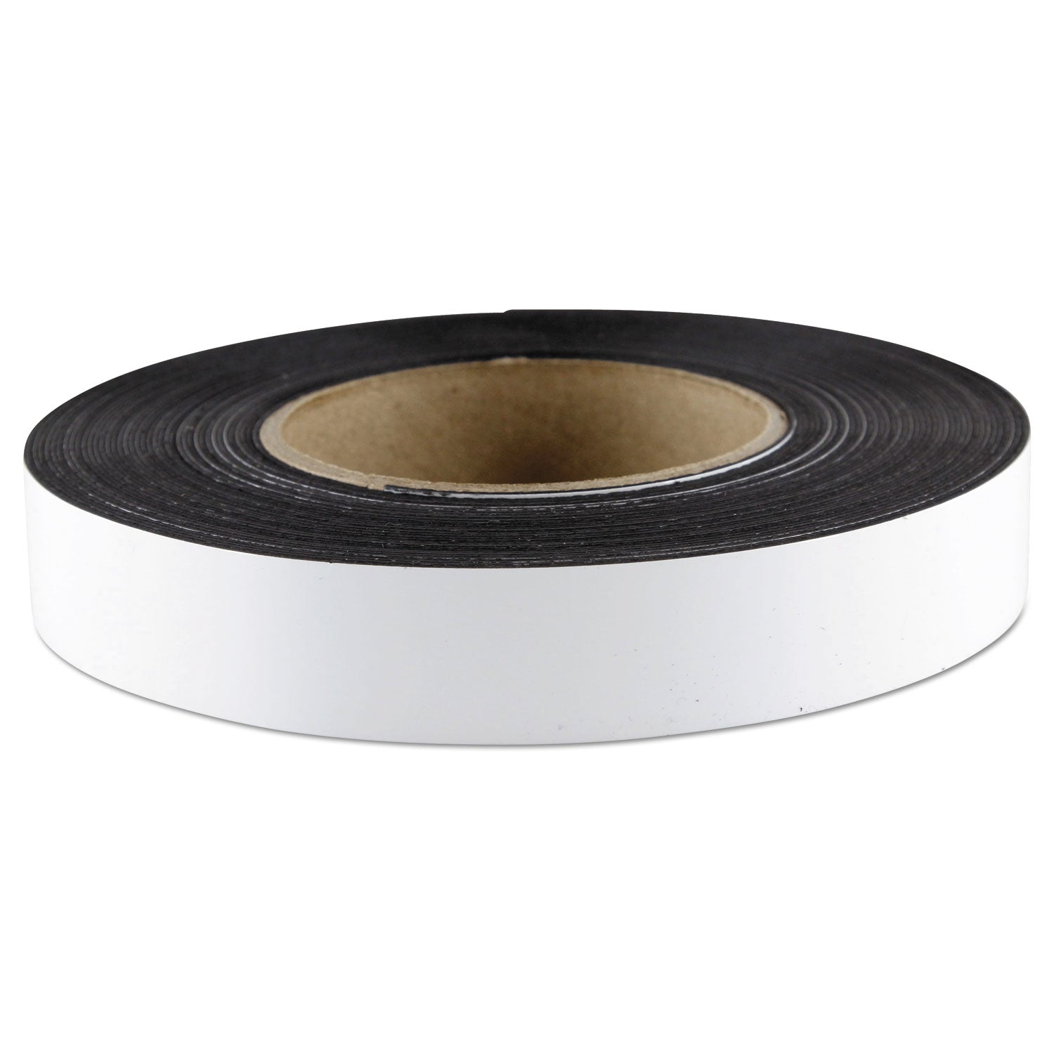 Dry Erase Magnetic Label Tape, 1" x 50 ft, White - 