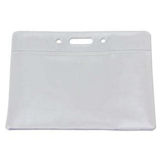 SICURIX Badge Holder, Horizontal, 2.13 x 3.38, Clear, 12/Pack - 
