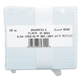 SICURIX Blank ID Card, 2 1/8 x 3 3/8, White, 100/Pack